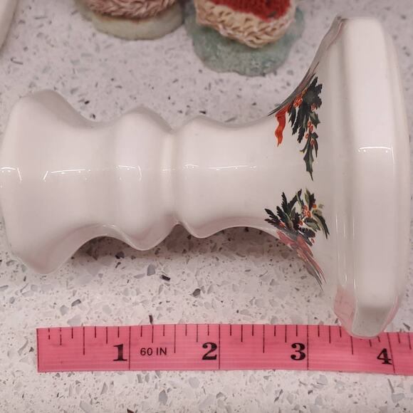 Vintage Pfaltzgraff Christmas Heritage Vintage Avon Winter Rose Santa Candle - Picture 15 of 16